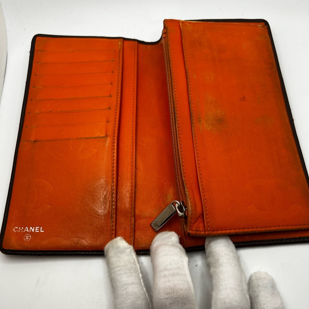 GUC Chanel Cambon Brown Long Wallet - Picture 3 of 8
